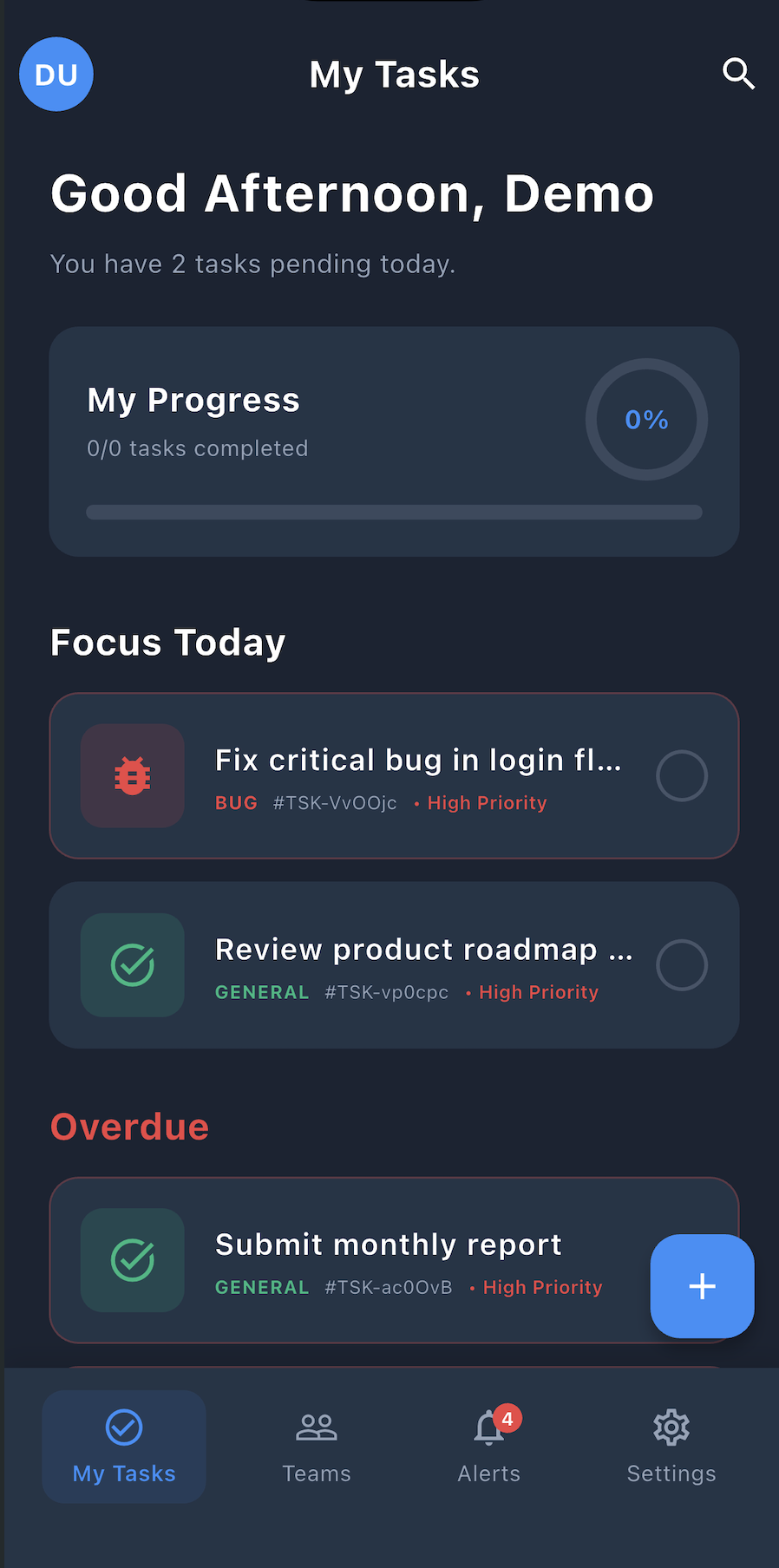 Task Flow Task Management Interface on Android
